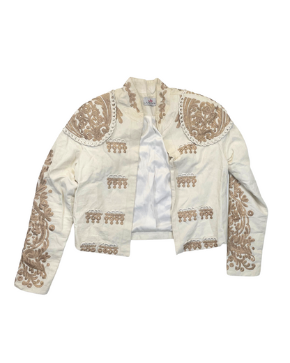 Akaash Mumbai White Embroidered Jacket