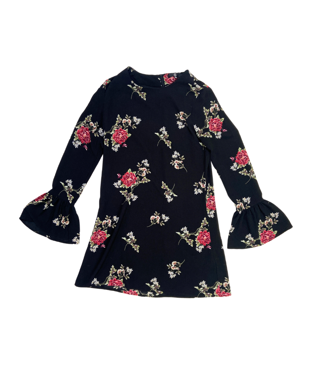 Missguided Floral Bell Sleeve Dress