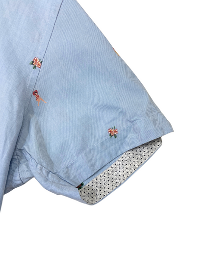 Ted Baker Blue Embroidered Shirt