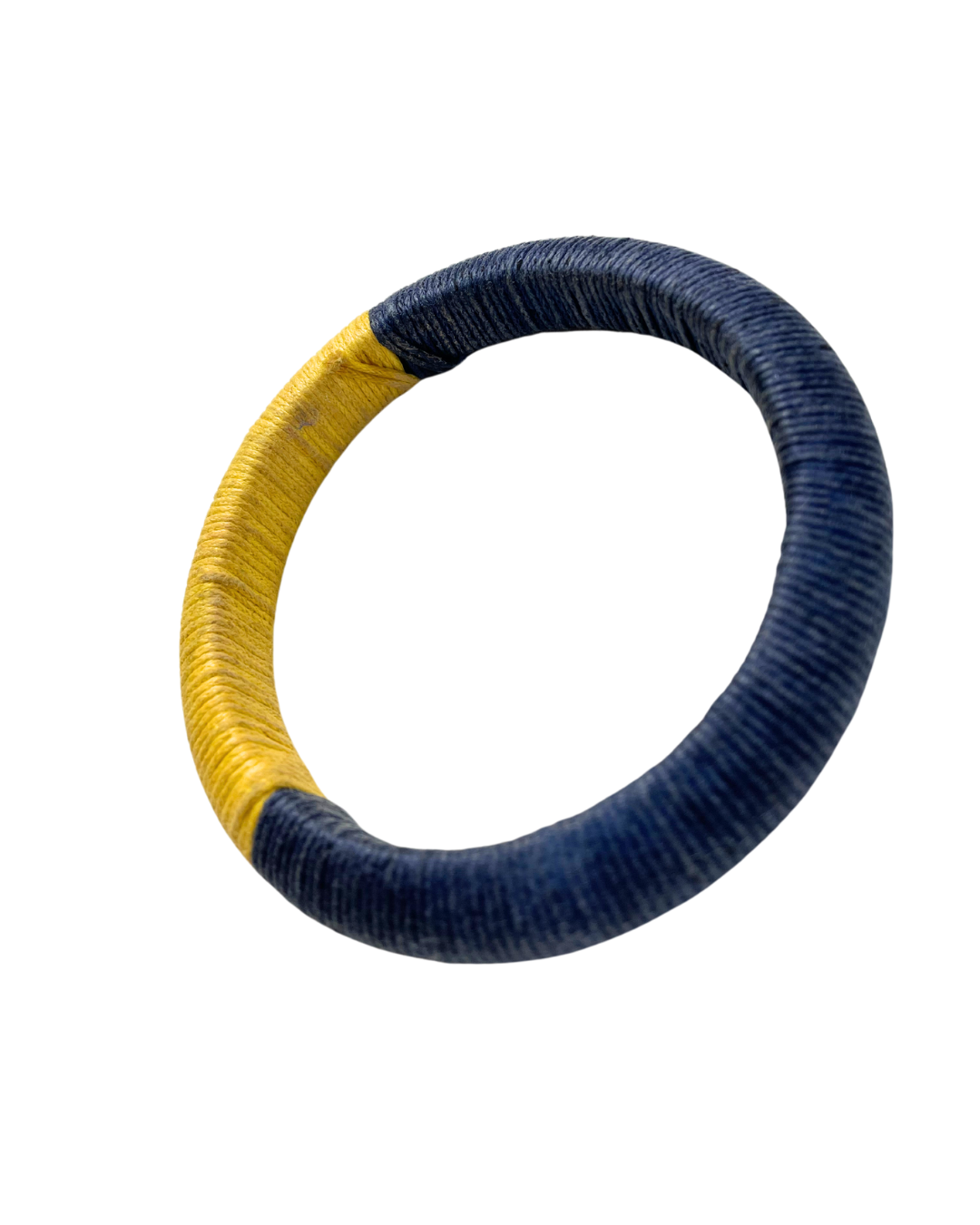 Blue Bangle with Yellow Stripe