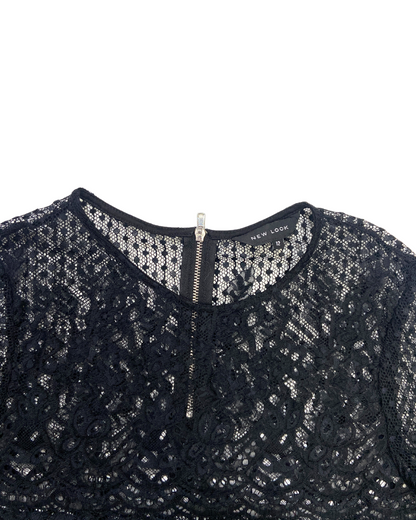 New Look Lace Top with Zippered Back