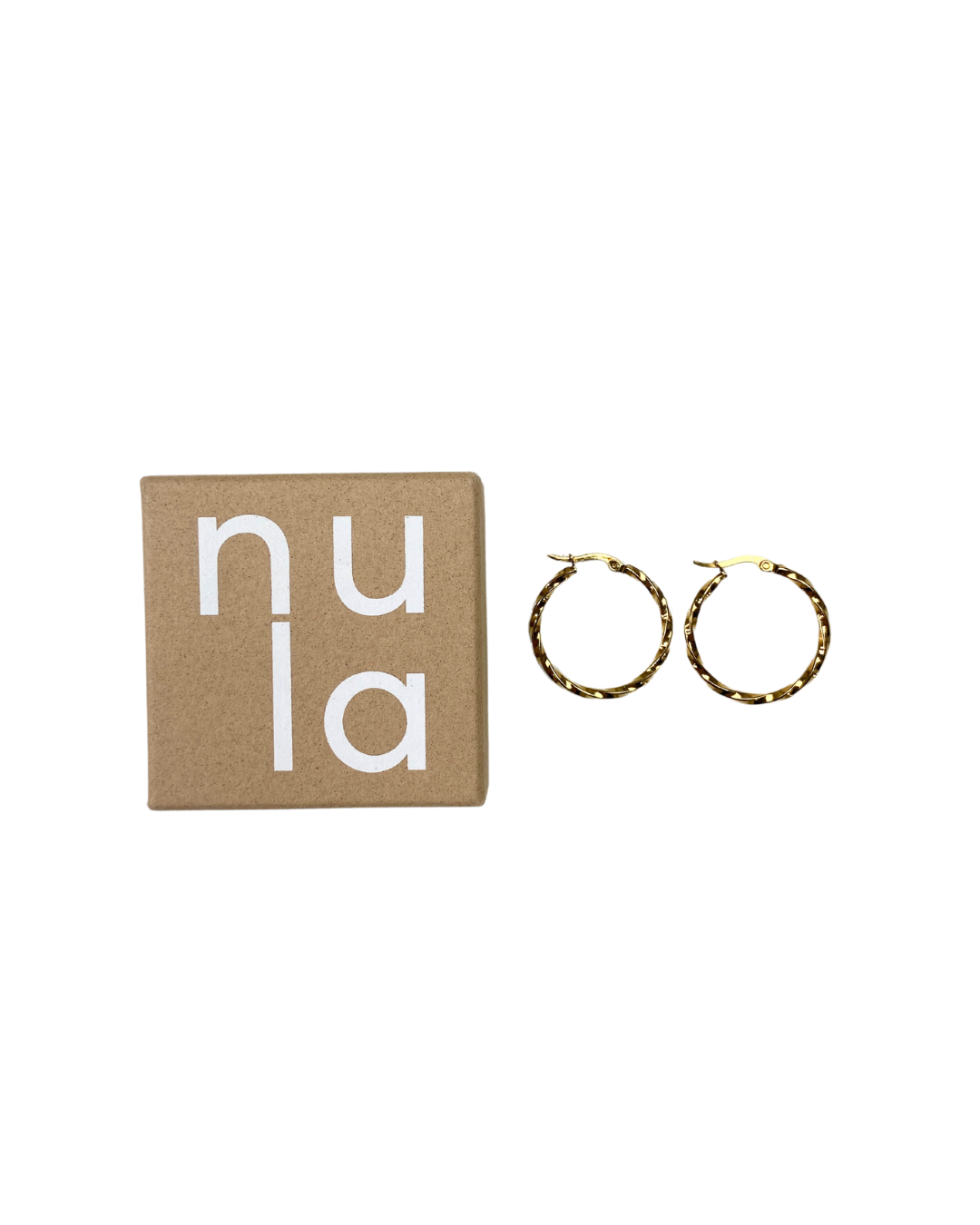 Nula Gold Twist Hoop Earrings