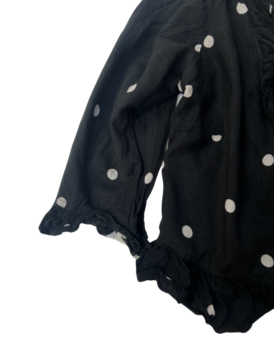 Motel Black and White Polka Dot Top