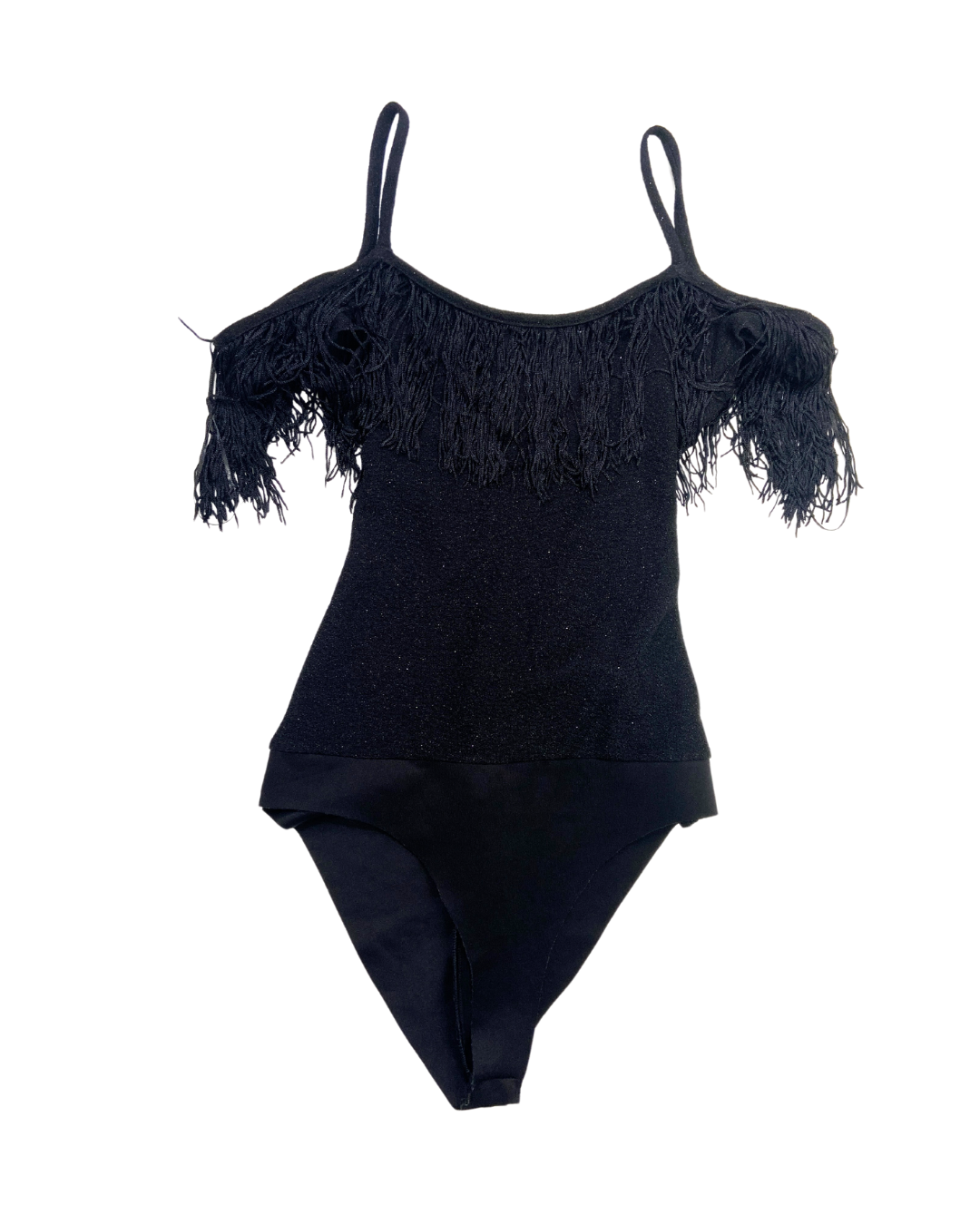 Black Fringe Bodysuit