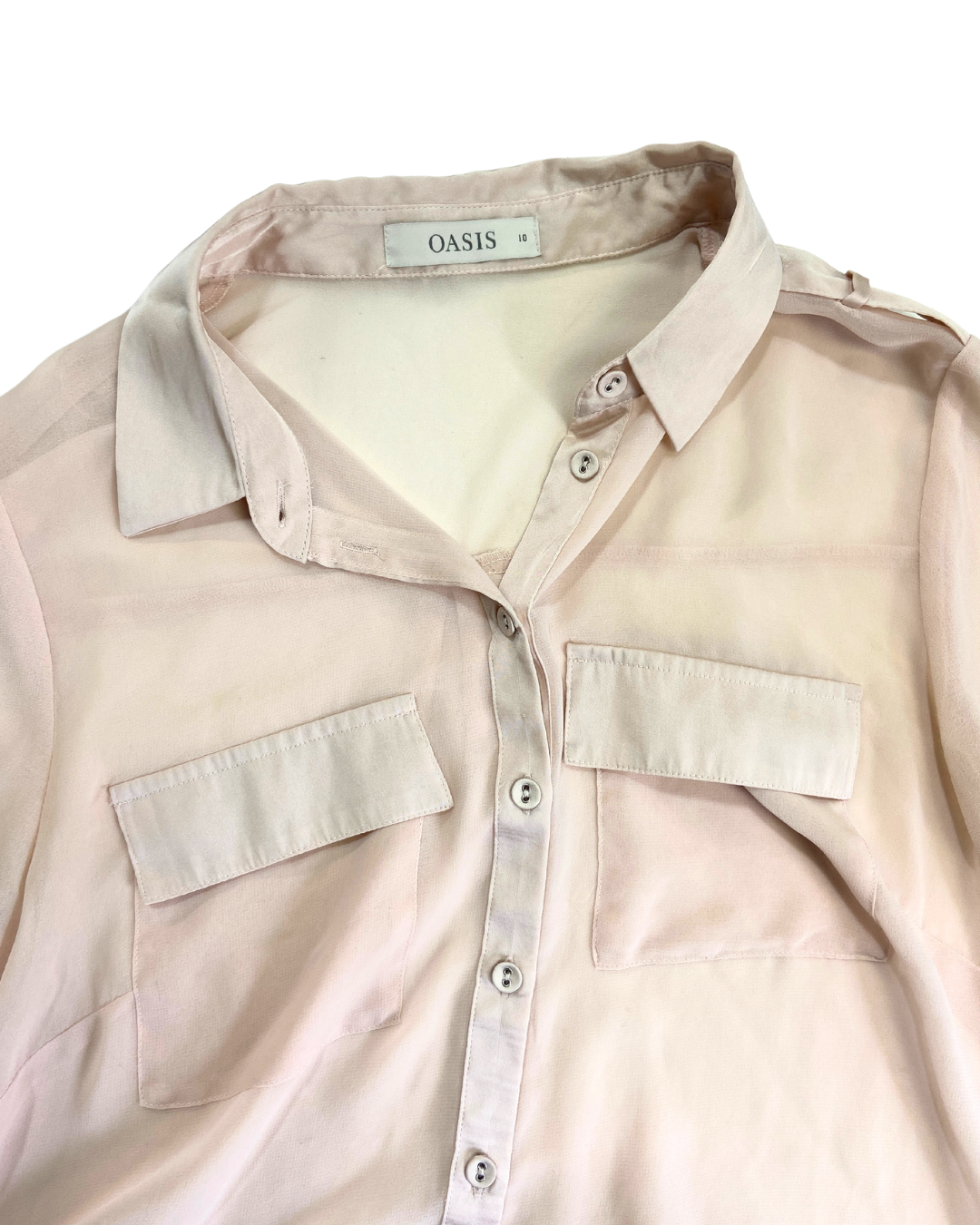 Oasis Pastel Pink Mesh Shirt