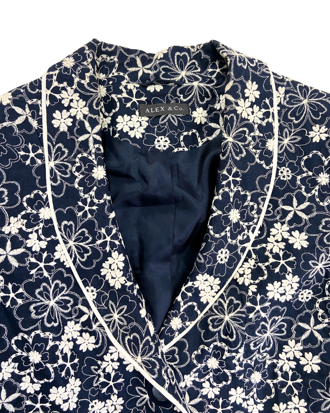 Alex and Co Navy Floral Blazer