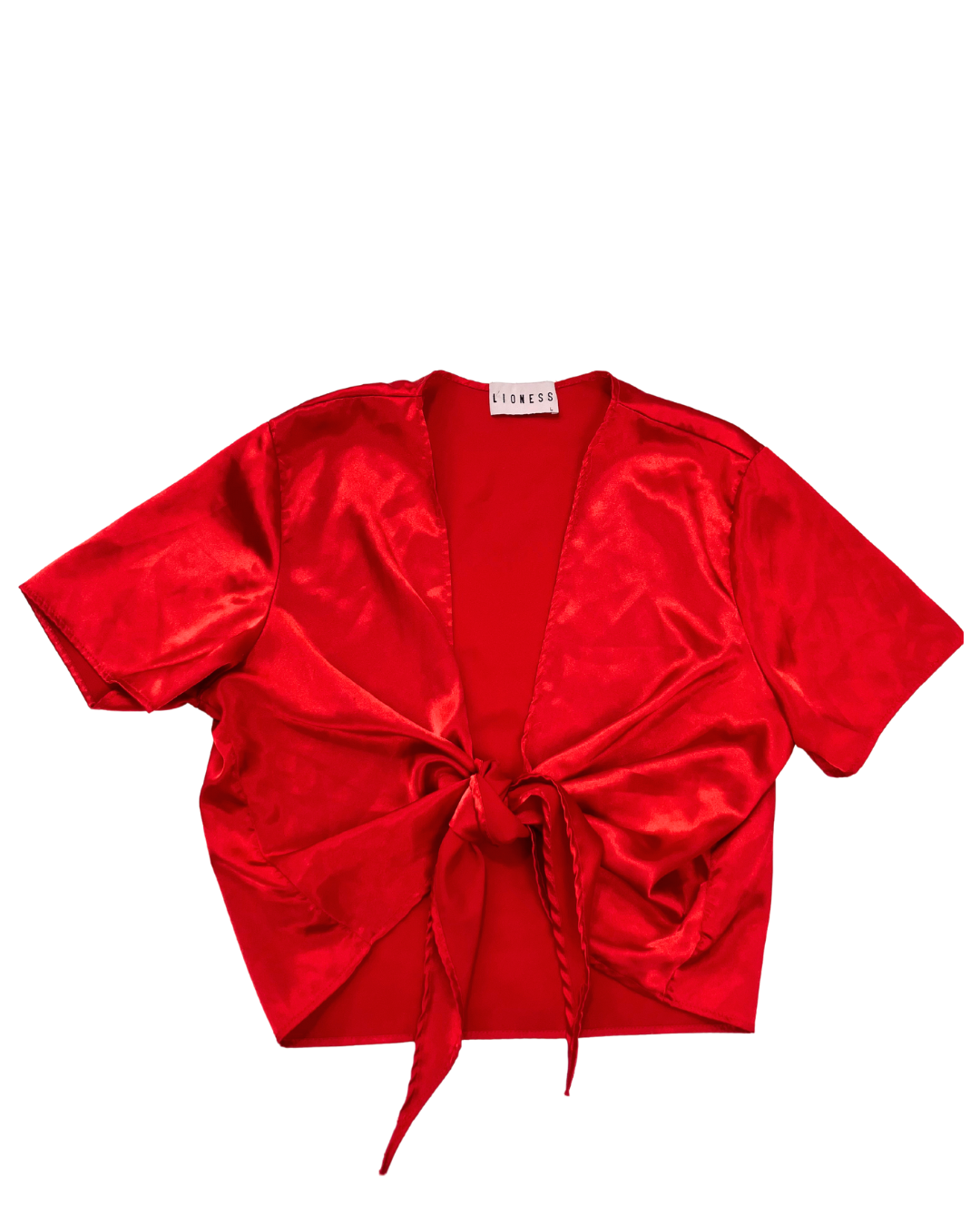 Lioness Red Silk Top