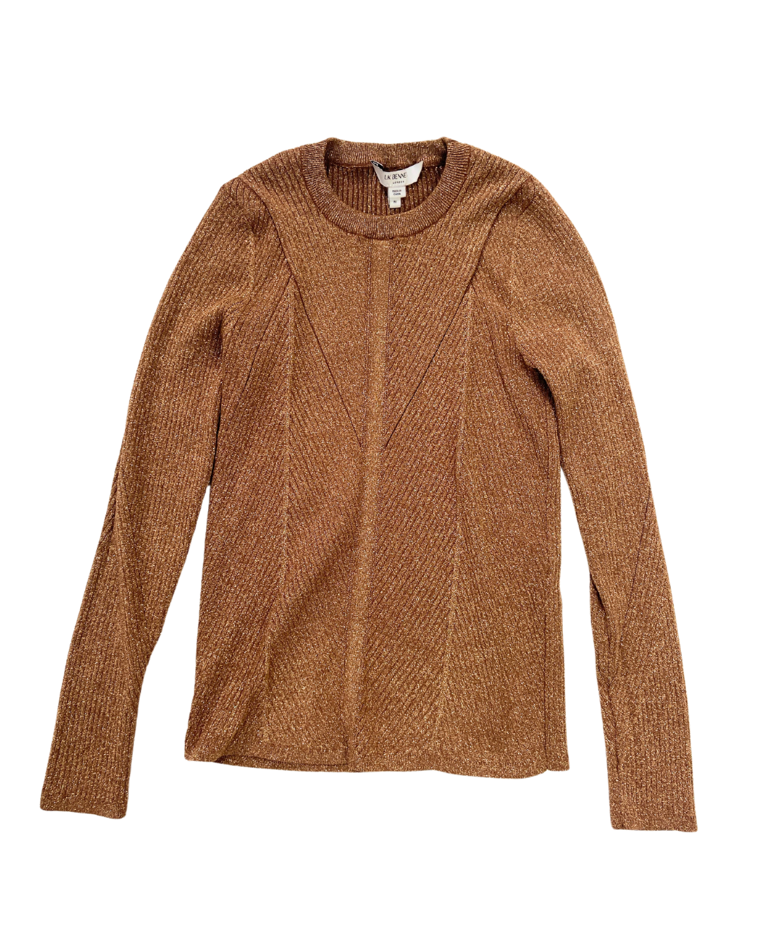 LK Bennet Rust Glitter Knit Top