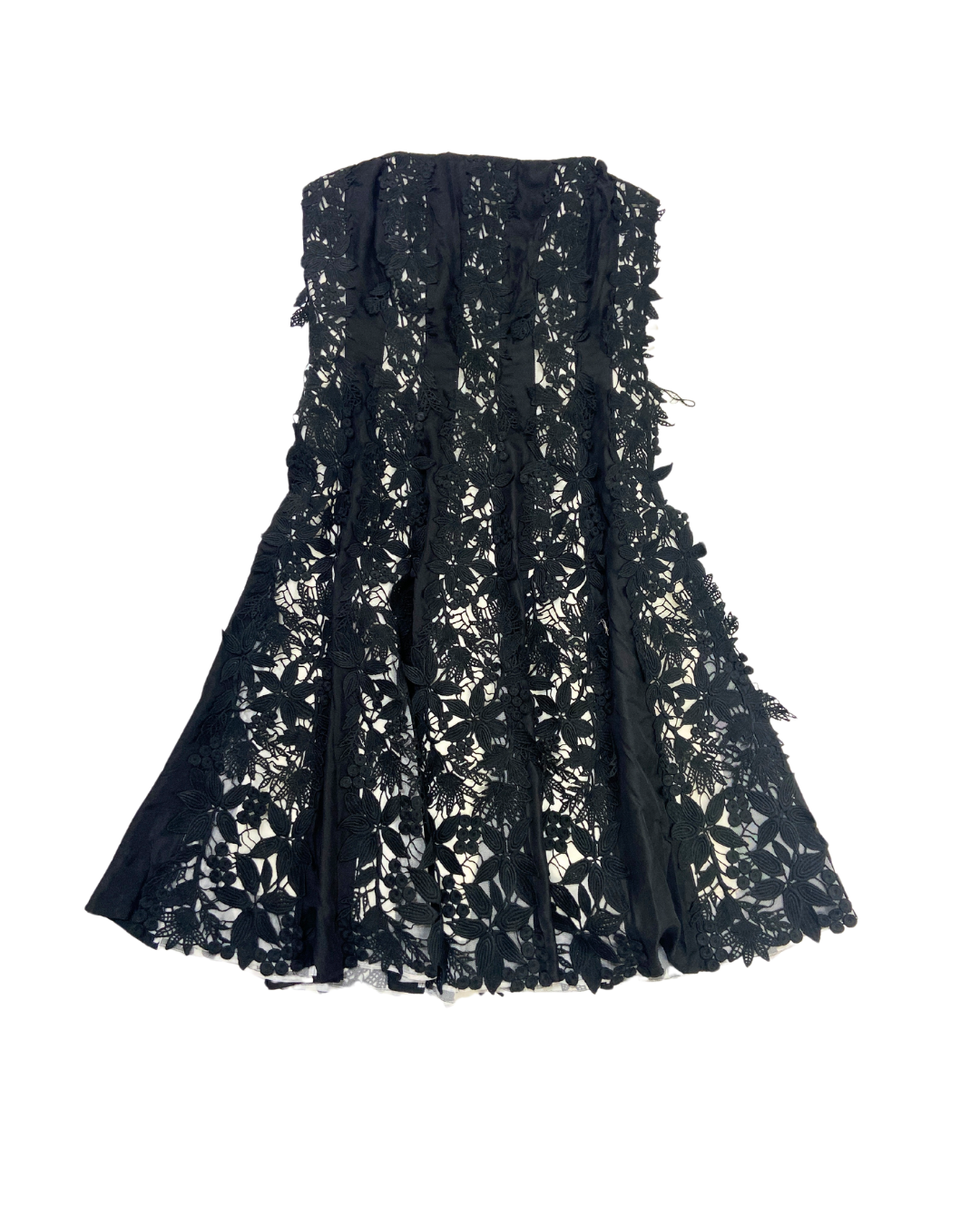 second hand Coast Coast Elegant Strapless Black Lace Dress 25 OWNI