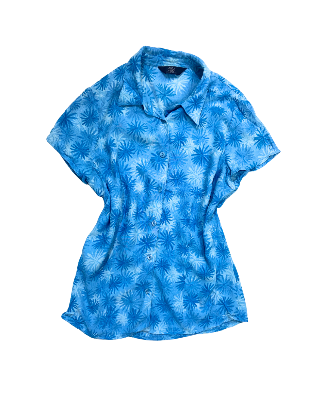 Blue Tropical Print Shirt