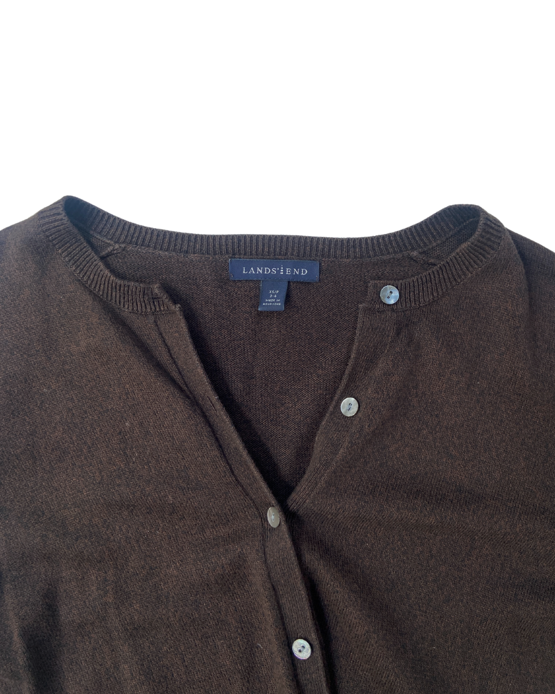 Lands End Brown Cardigan