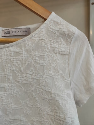 Preloved White textured t-shirt