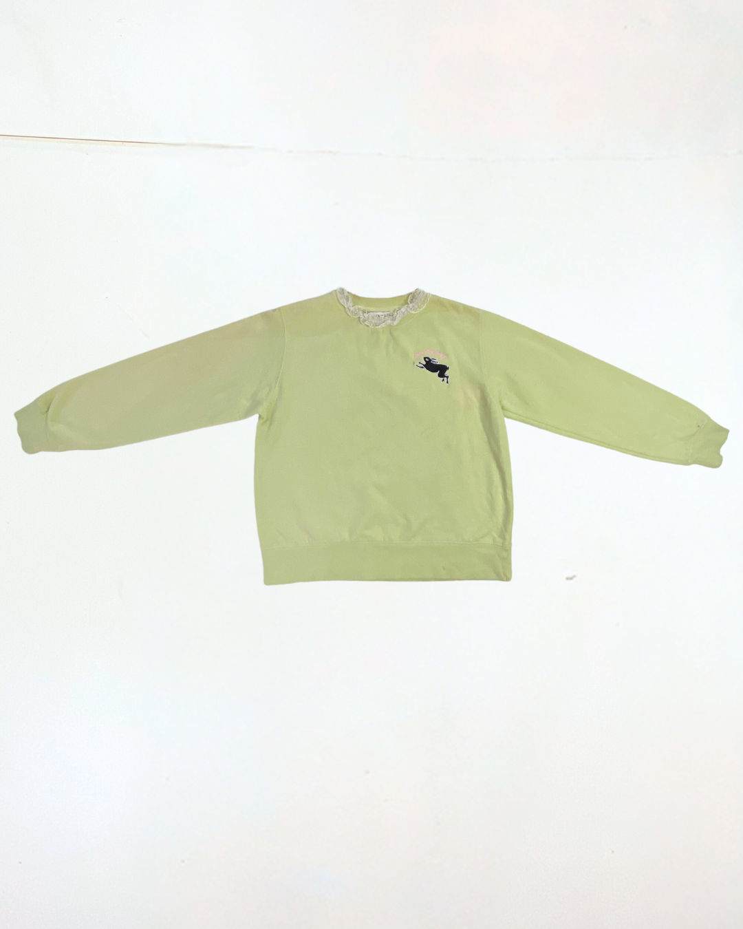 Clio Peppiatt Lime Lace Jumper Size S