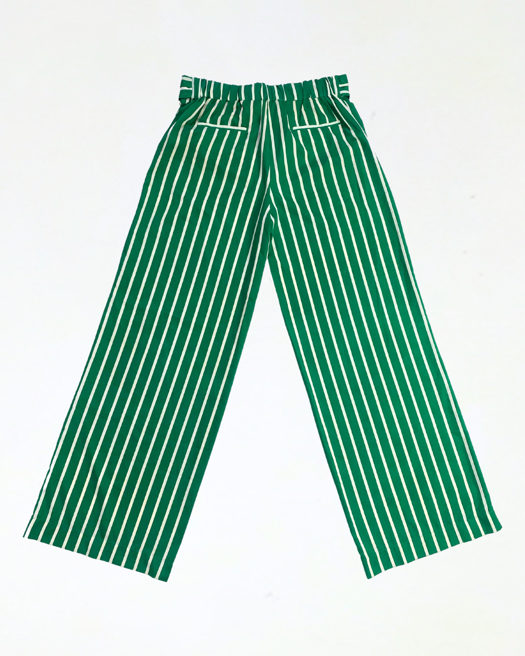 Mango Green Striped Trousers