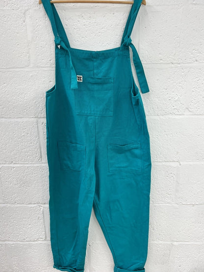 Preloved Teal Dungarees in Size M/32