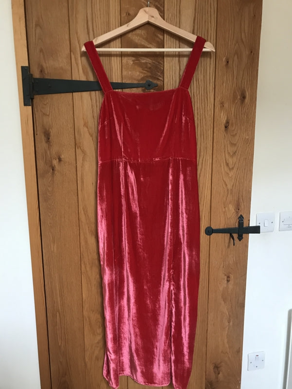 Preloved Kitri Red Velvet Dress