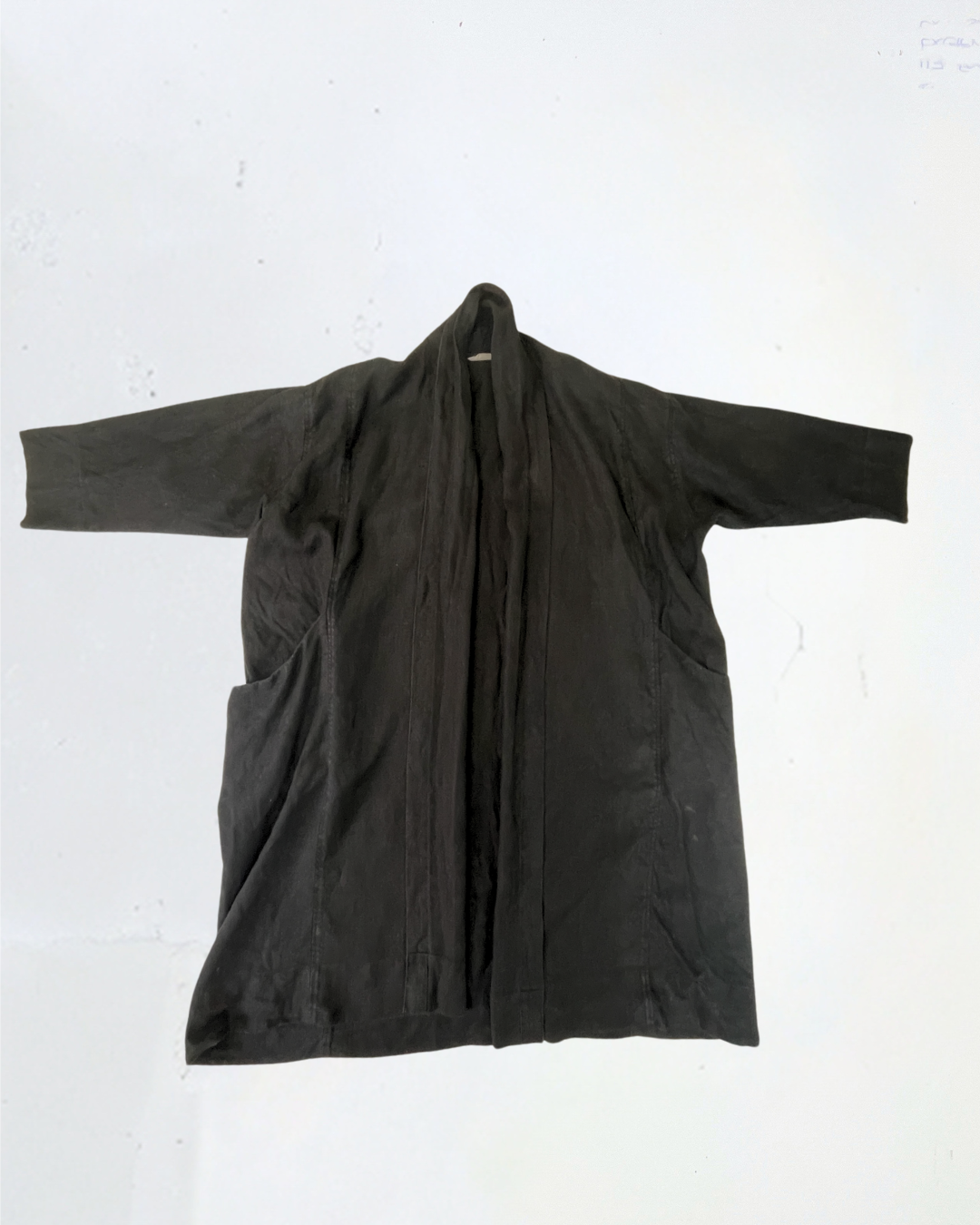 second hand Elizabeth Suzann Elizabeth Suzann Black Linen Gown with Pockets in Size XL 141 OWNI