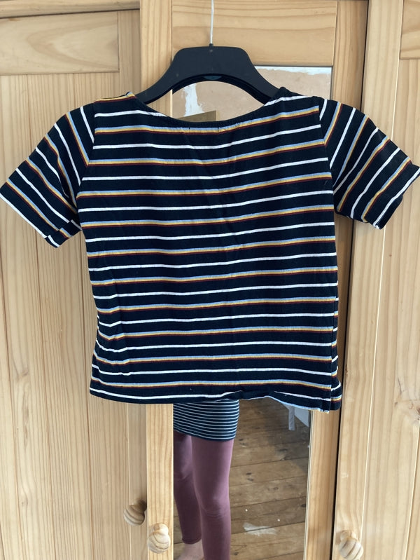 Preloved Striped button up top