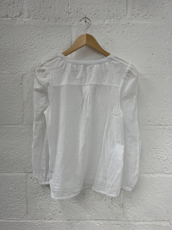 Preloved White Blouse from This is Unfolded in Size 6