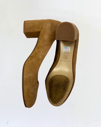 Margaux Suede Block Heel Court Shoe Size 6