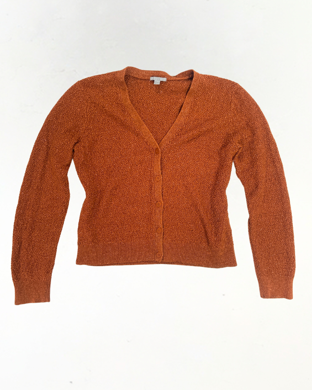 COS Rust Sparkle Cardigan Size M
