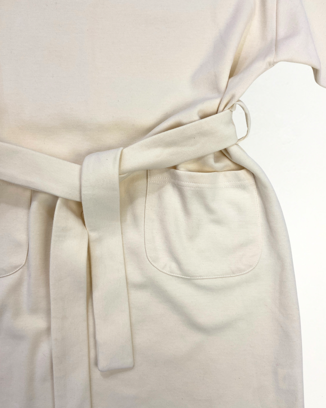 Contemporary Cream Belted Mini Dress