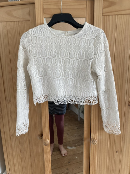 Preloved White cropped top