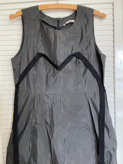 Preloved Dark grey dress with bust ribbon detail