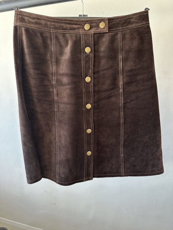 second hand Gap Brown Suede Skirt 20 OWNI