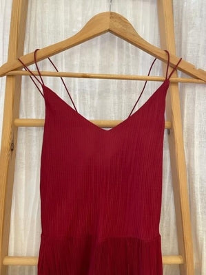 Preloved Plisse Wide leg jumpsuit in Deep red - new with tags