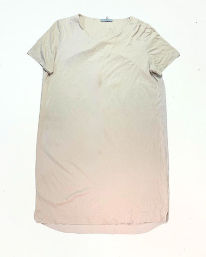 second hand Cos Cos Beige Tshirt Dress With Silk Back Size M 12 OWNI