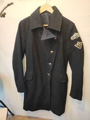 Preloved Navy Wool Double Breasted Peacoat