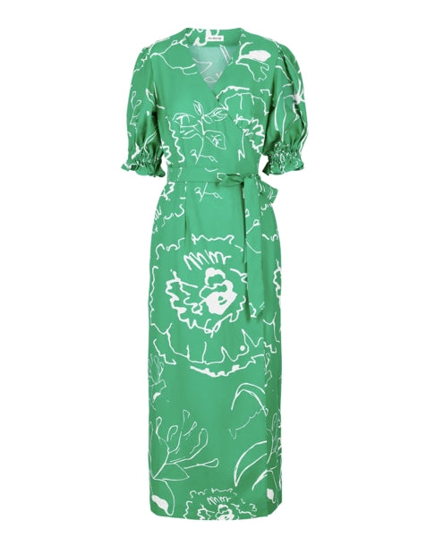 Preloved Birdsong Emerald Green Printed Maxi Dress