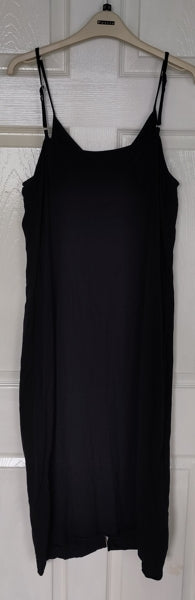 Preloved Black Maxi/Midi Dress.Size 16.Vgc...