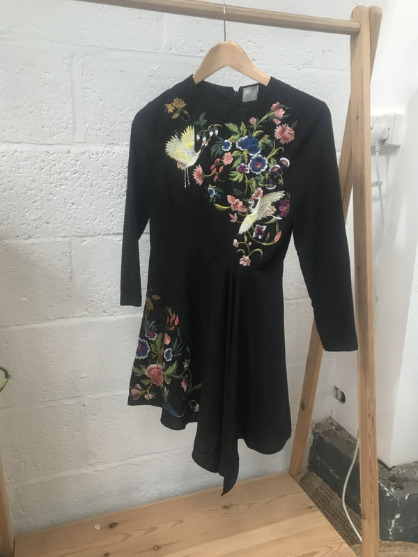 Preloved Black Dress with Embroidery