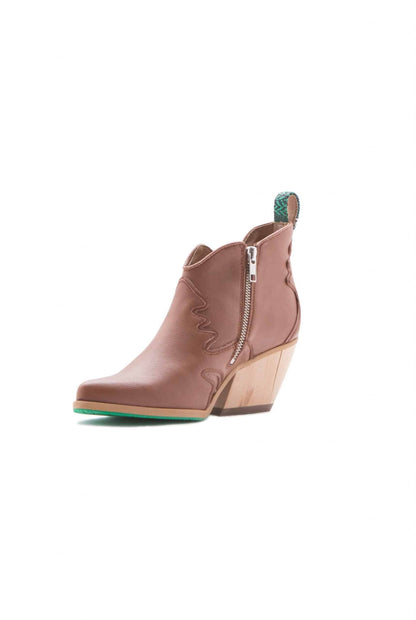 Preloved Atlantis AppleSkin Vegan Leather Ankle Boots | Cognac