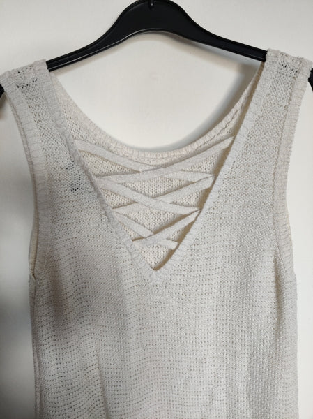 Preloved White knit vest