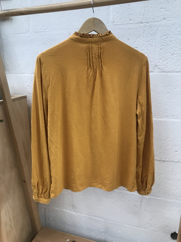 Preloved Yellow Button Down Top