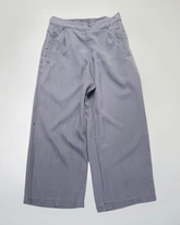 second hand Thought Pale Blue Elasticated Waist Straight Cut Tencel Trousers in Size 8 10 OWNI