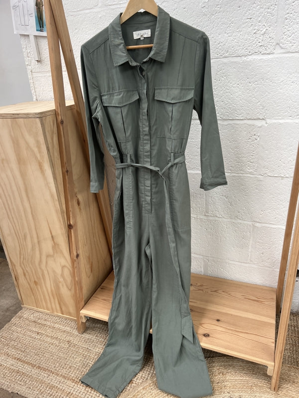 Preloved Thought Belted fitted jumpsuit