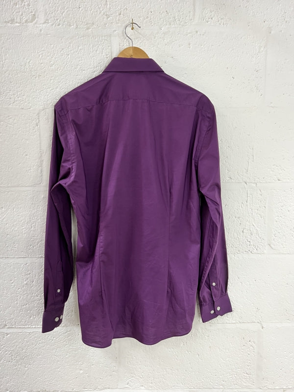 Preloved Skinny fit cotton shirt purple