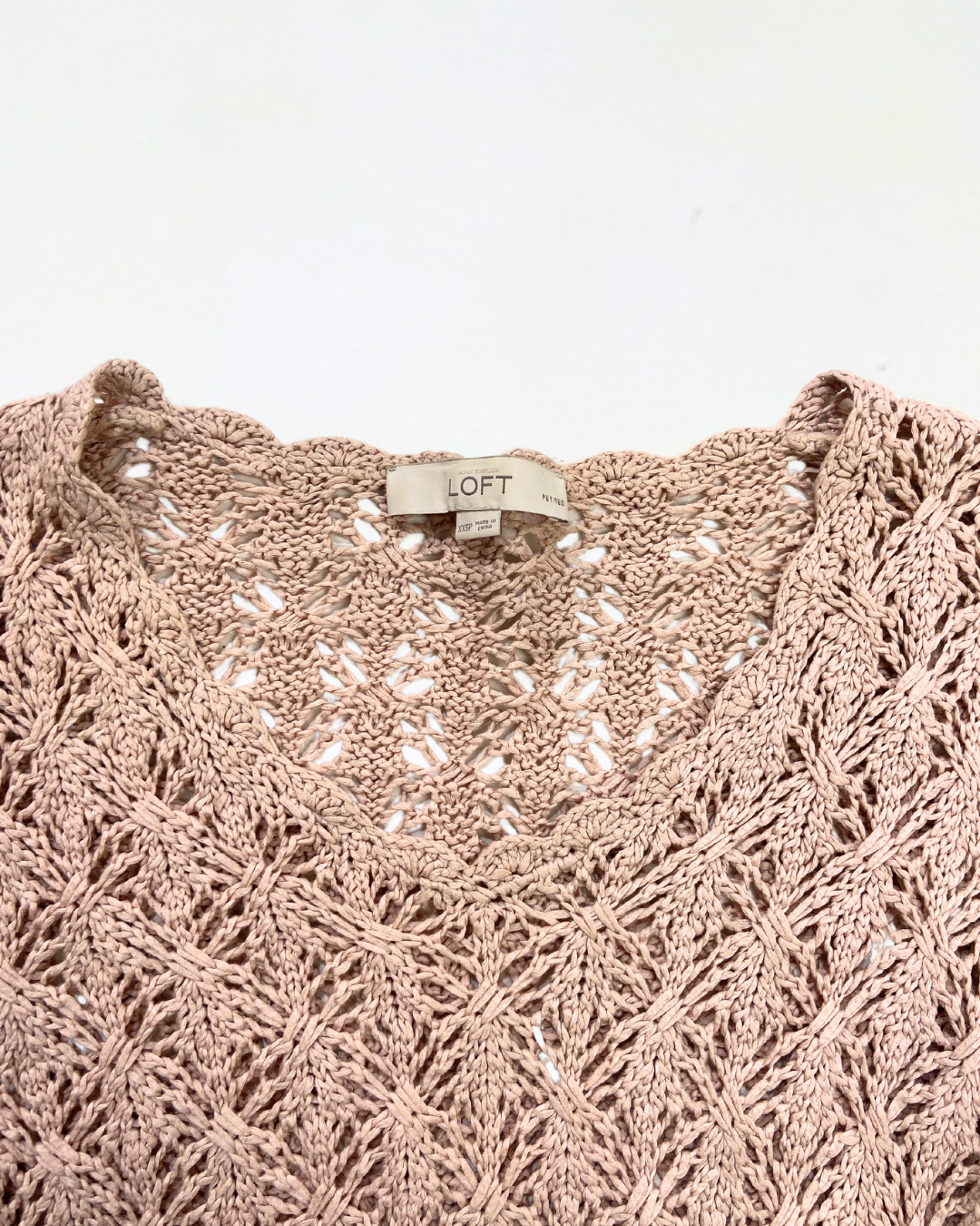 Loft Pink Open Stitch Jumper