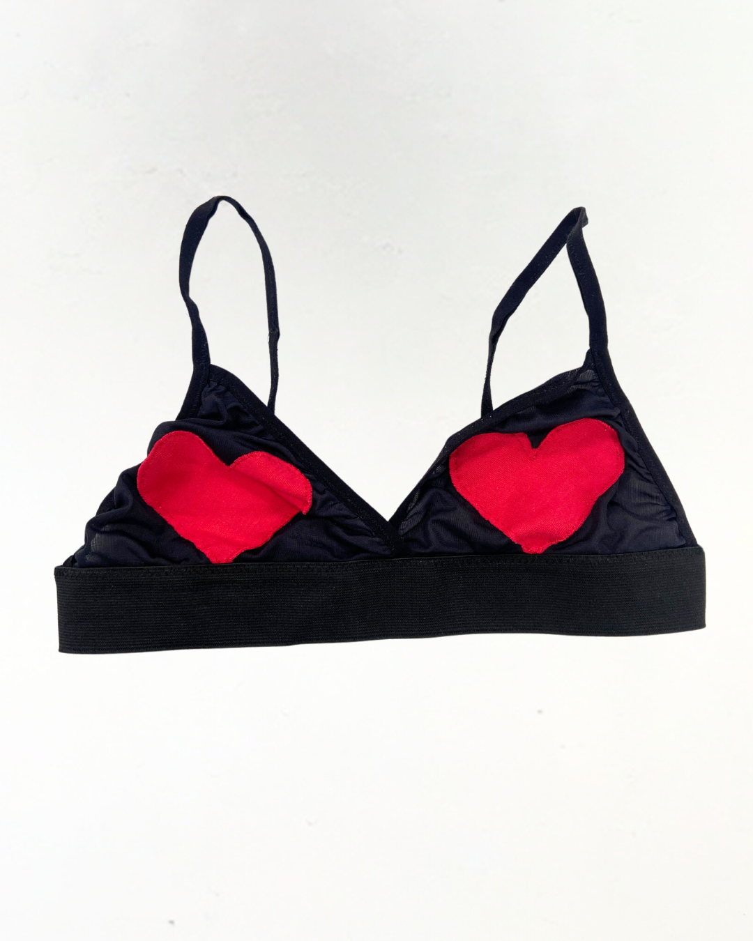 second hand Unknown Unknown Heart Patch Bralette Size S 3 OWNI