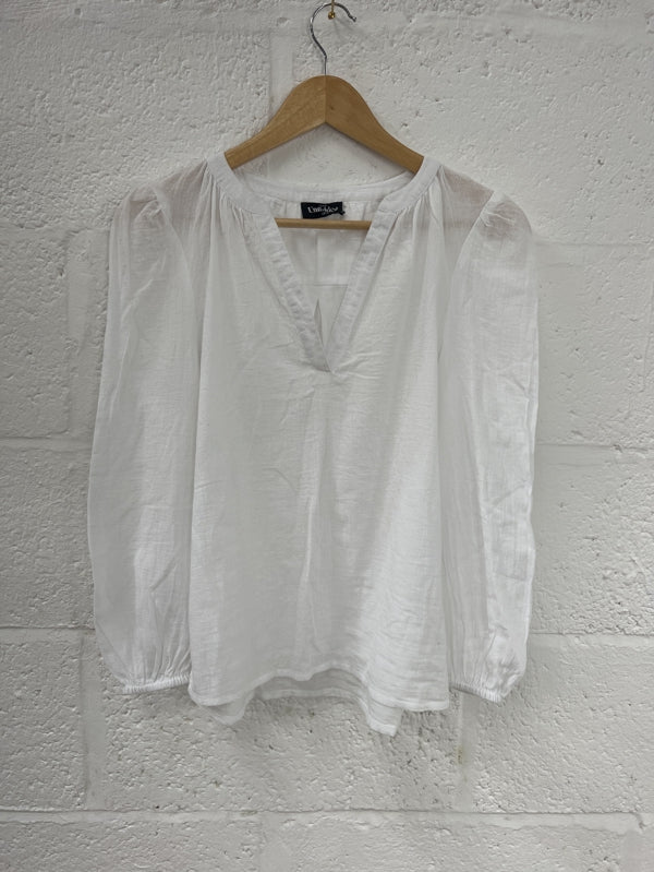 Preloved White Blouse from This is Unfolded in Size 6