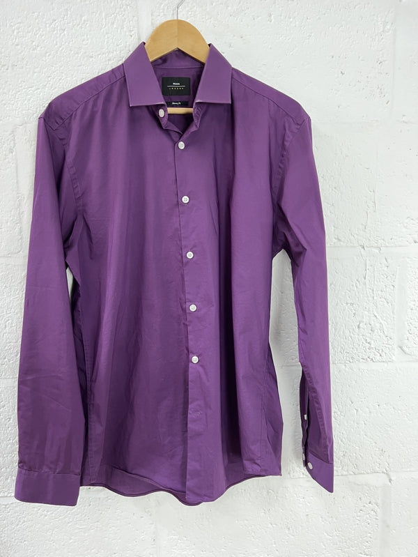 Preloved Skinny fit cotton shirt purple