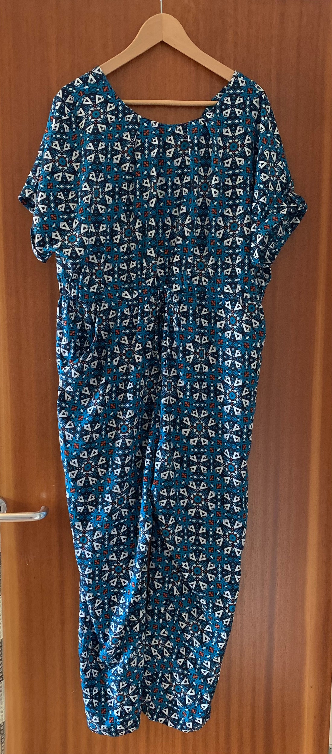 Preloved Abstract-Patterned Jumpsuit