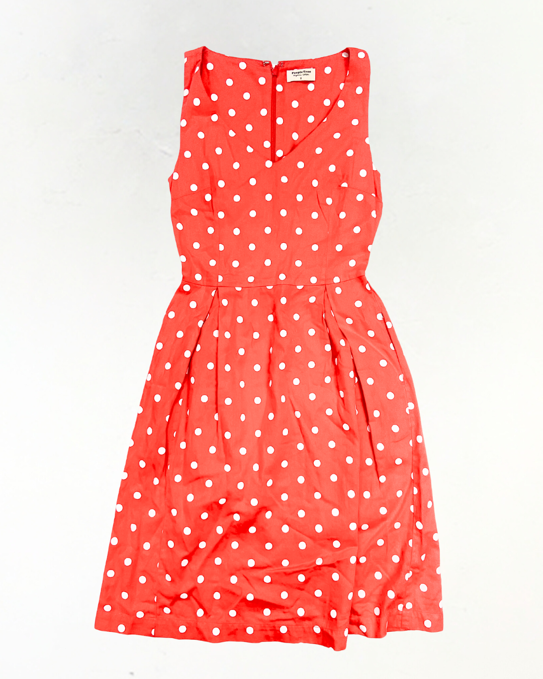 People Tree Red Polka Dot Dress