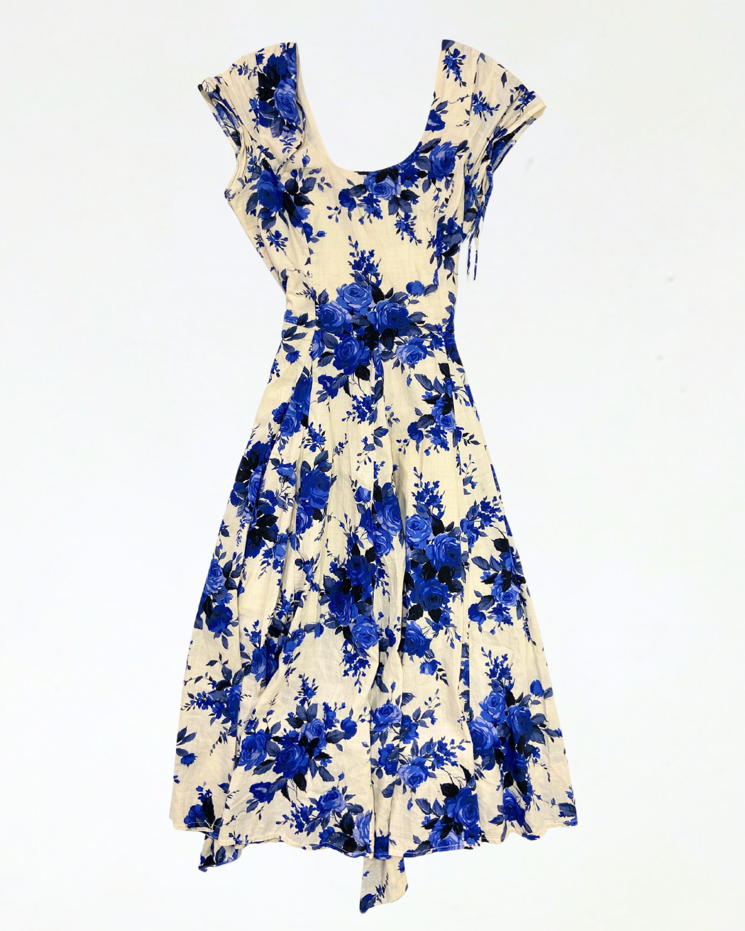 second hand Eucalyptus Vintage-Inspired Eucalyptus Floral Midi Dress 12 OWNI