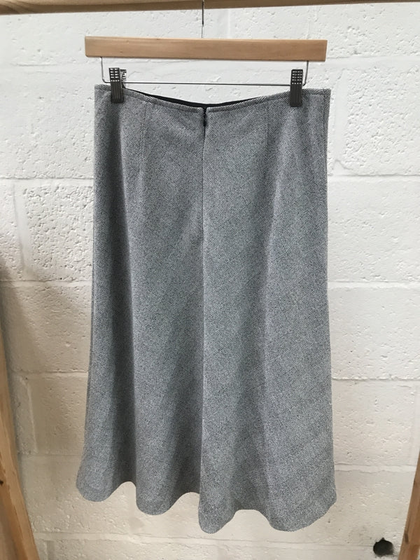 Preloved Grey Check Pattern Skirt