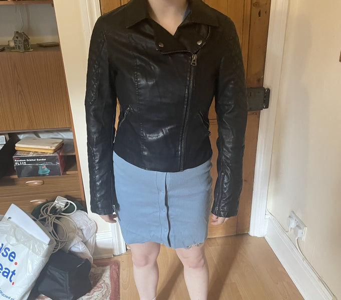Preloved Topshop Faux Leather Jacket
